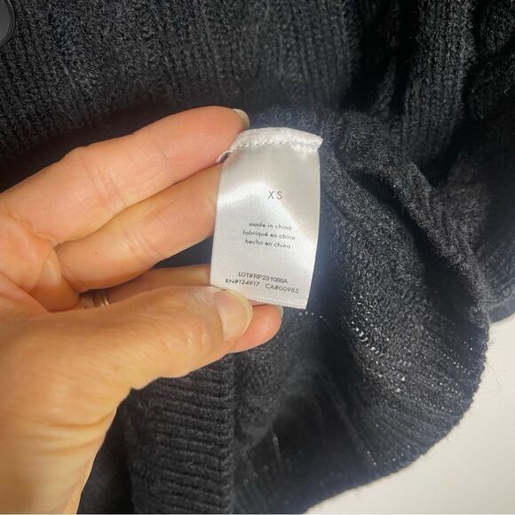 Rachel Parcell Black classic oversized black sweater cardigan NWOT XS - Picture 6 of 10